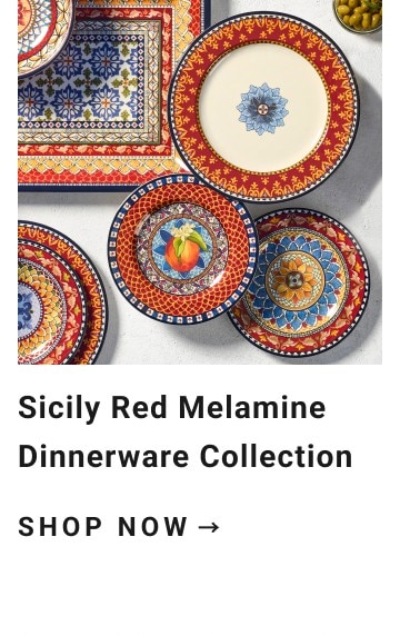 Sicily Red Melamine Dinnerware Collection